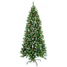 Χριστουγεννιάτικο Δέντρο Berry Snowy με Κουκουνάρια (1,80m)